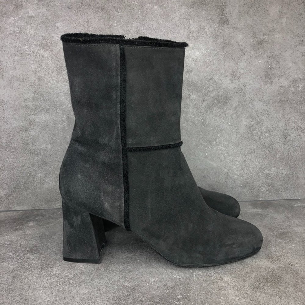 Ron White Perry Weatherproof Block Heel Suede Fringe Boot, EU 41 Women's 10